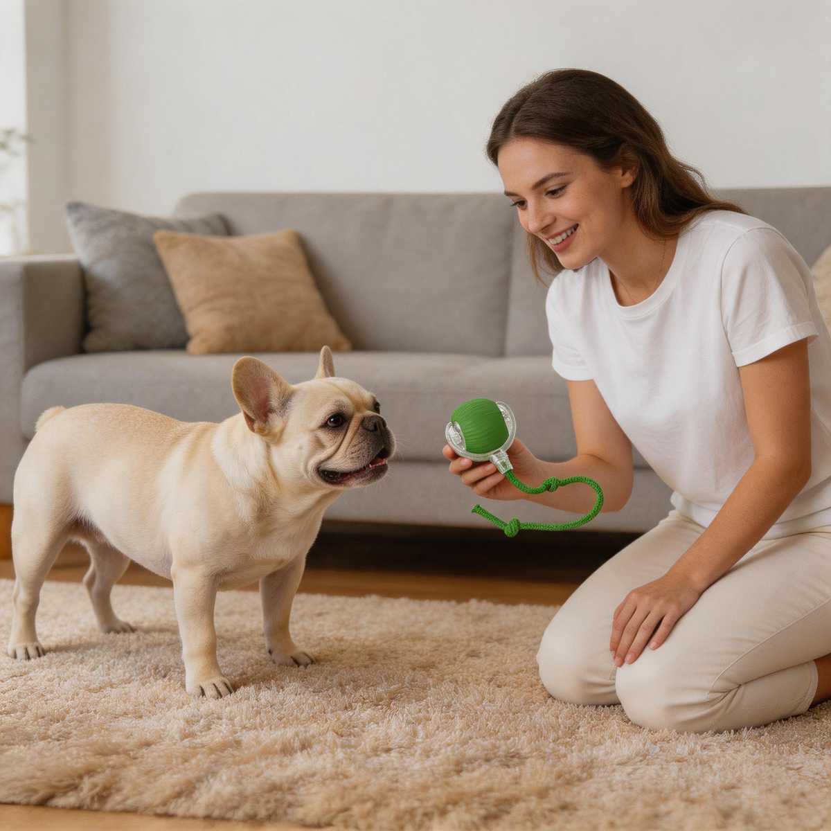 🐾 Interactive Pet Toy | Soft Silicone Texture | Indoor Playtime for Curious Cats | Rolling Fun