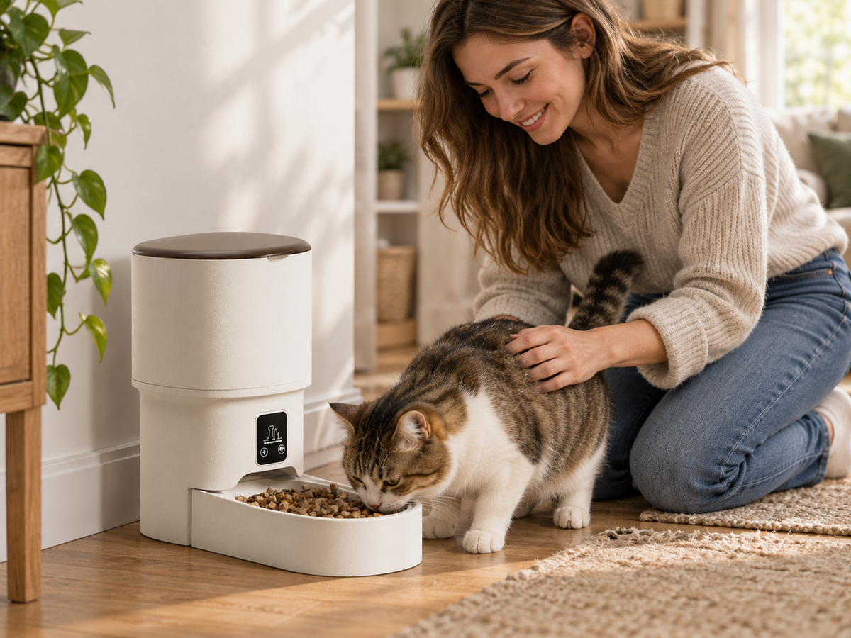 🐾 Smart Automatic Feeder | Durable ABS Home | Pet-Parent Minimalism