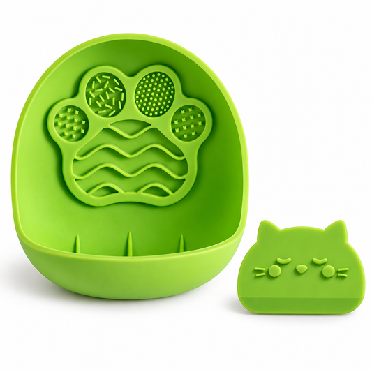 🐾 Slow Feeder | Food-Grade Silicone Mealtime | Playful Paw Texture