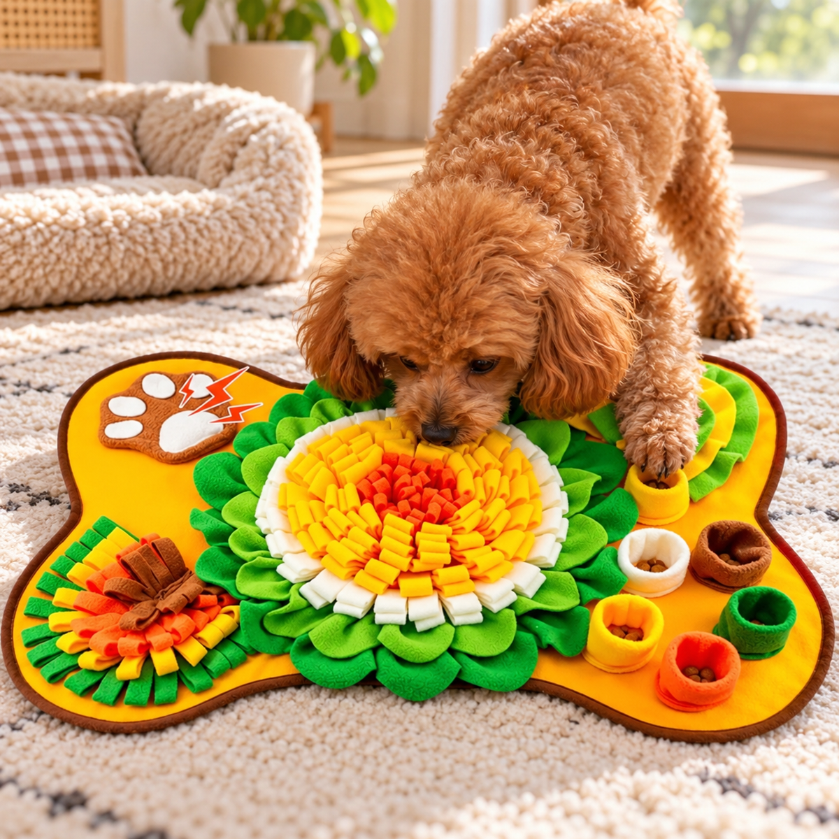 🐾 Pet Toy | Fleece | Indoor Enrichment | Dogs | Floral Design