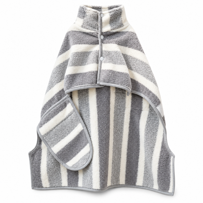 💧 Pet-Approved | Thick Cloud-Soft Coral Fleece | Fast-Drying Striped Pet Robe
