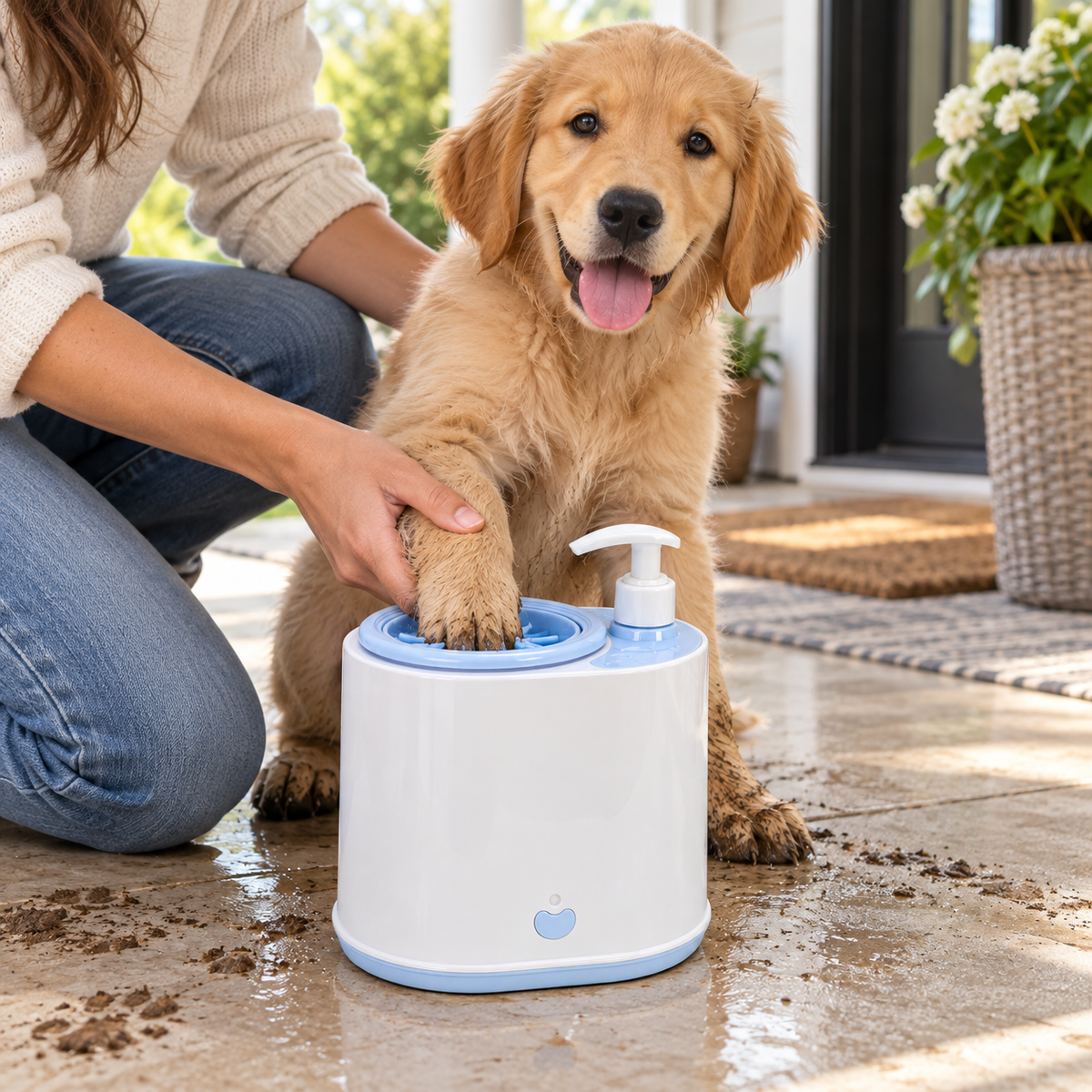 🐾 Everyday Essential | Soft Silicone Paw Washer | Home Entry Gift | Clean Touchless Design