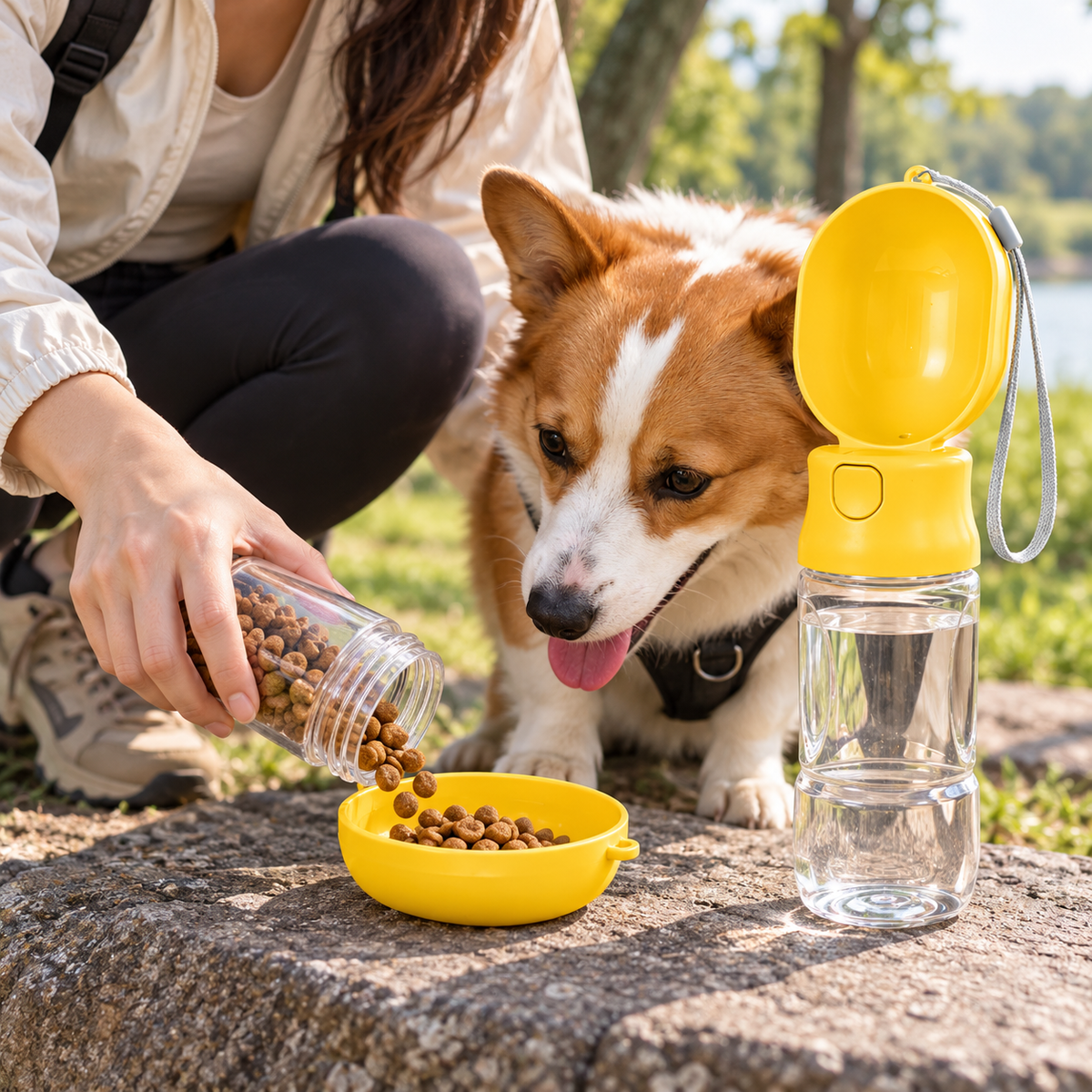🐶 Must-Have | BPA-Free Travel Pet Set | Outdoor Gift for Dog Parents