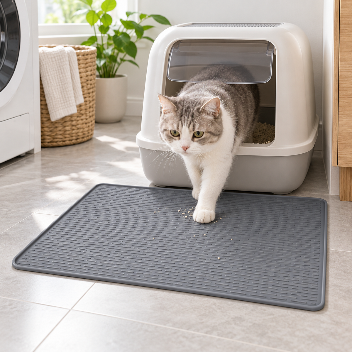 🐾 Home Essential | Soft Silicone Cat Litter Mat | Clean Space Gift for Cat Owners