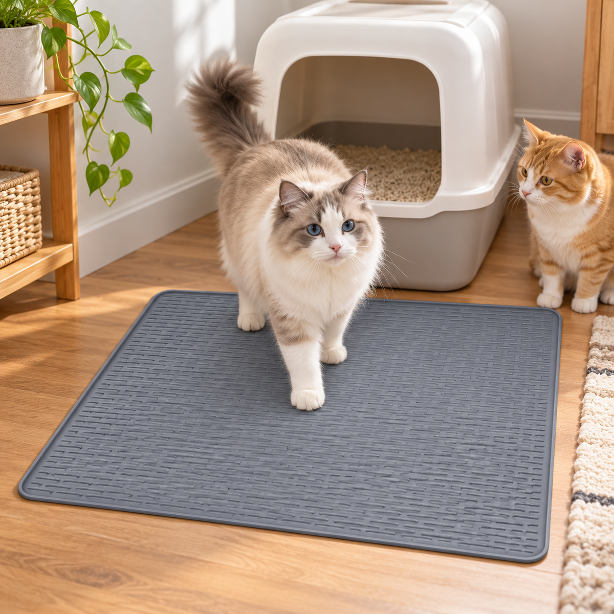 🐾 Home Essential | Soft Silicone Cat Litter Mat | Clean Space Gift for Cat Owners