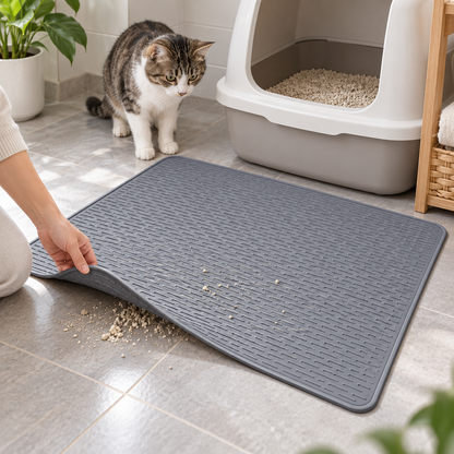 🐾 Home Essential | Soft Silicone Cat Litter Mat | Clean Space Gift for Cat Owners