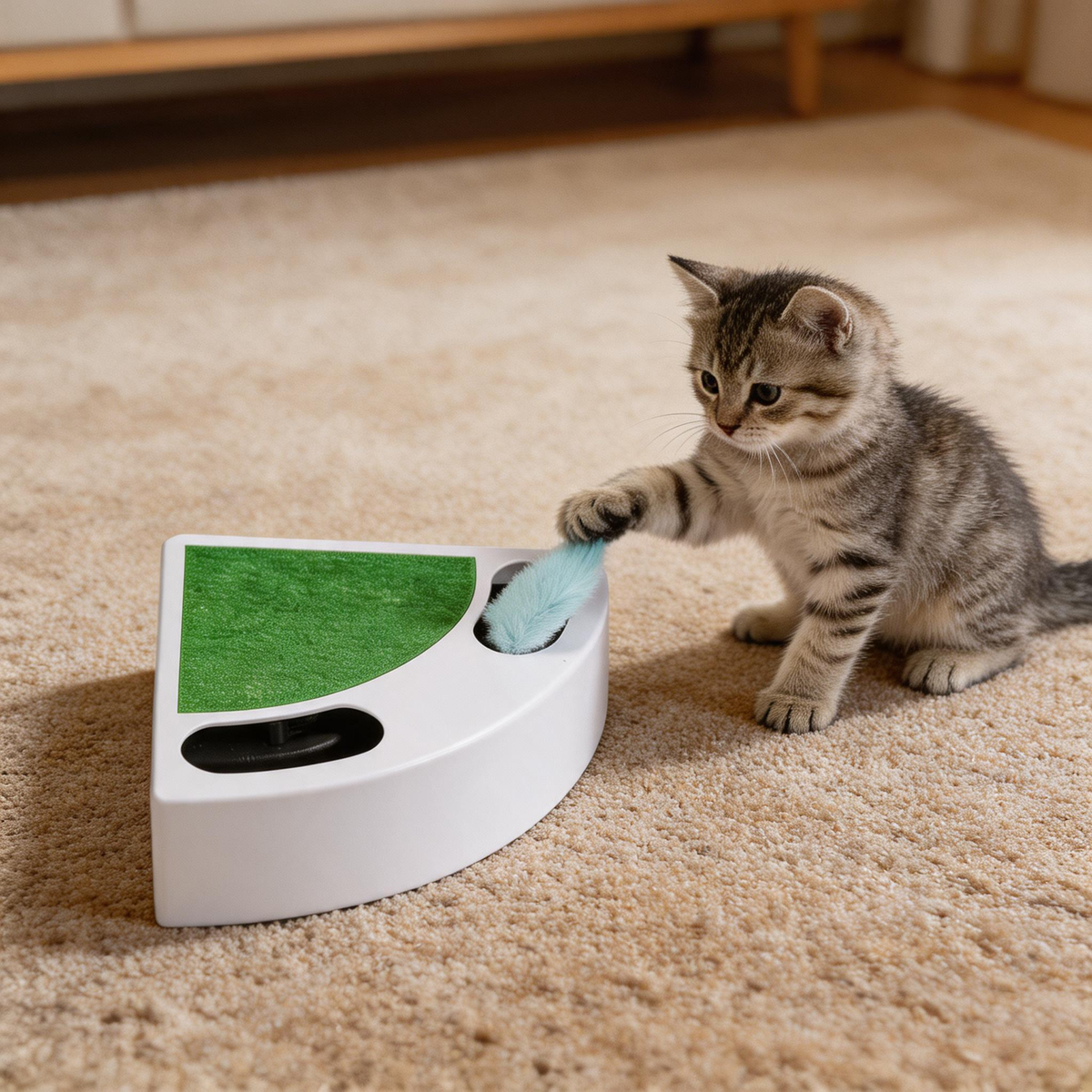 🐾 Cat Favorite | ABS Indoor Play Charm | Thoughtful Gift For Cat Lovers | Peekaboo Feather Fun
