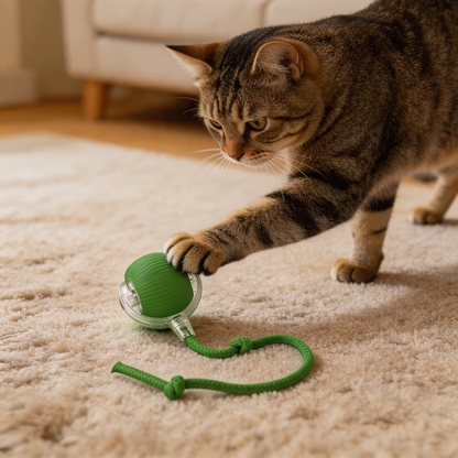 🐾 Interactive Pet Toy | Soft Silicone Texture | Indoor Playtime for Curious Cats | Rolling Fun